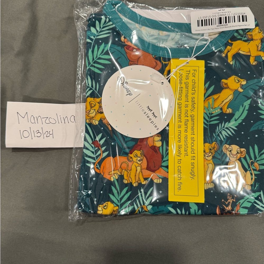 Little Sleepies Disney Simba’s Sky Two Piece Short Sleeve 2T